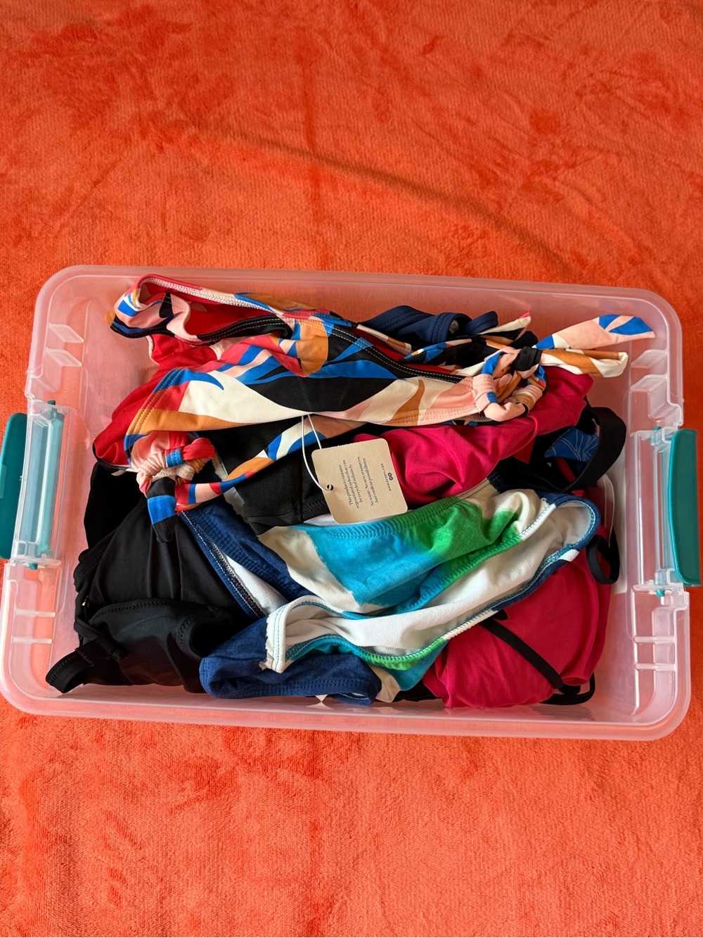 A HUGE bundle of bikinis, tankini’s, and whole pieces of swimsuits. 15 pieces